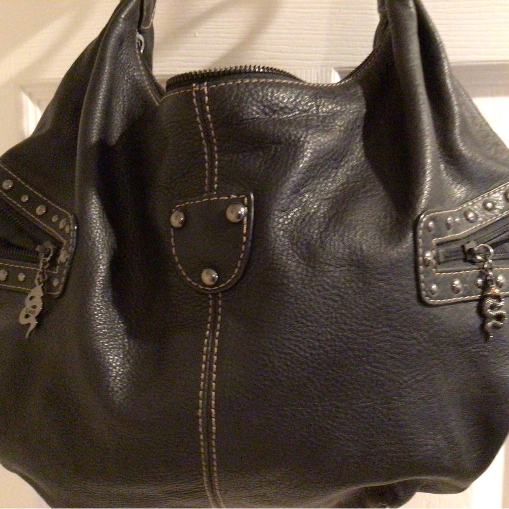 Luce black genuine leather